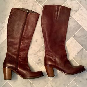 Vero Cuoio Leather Boots Made in Italy 9 or 40 Oxblood